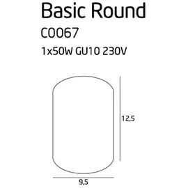 Maxlight  basic round white c0067 plafon biały