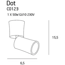 Maxlight dot c0123 lampa sufitowa/plafon biały