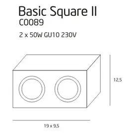 Maxlight basic square ii bk c0089 plafon czarny