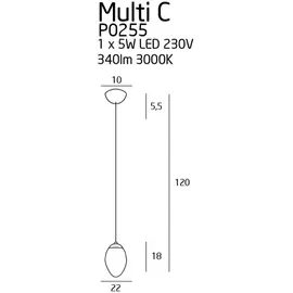 Multi c p0255 lampa wisząca