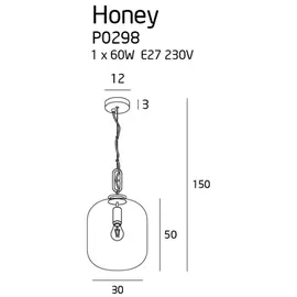 Maxlight honey smoky p0298 lampa wisząca