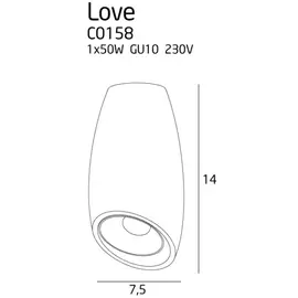 Maxlight love c0158 lampa sufitowa / plafon biały