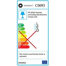 Maxlight organic copper c0093d plafon duży