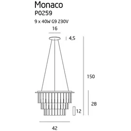 Maxlight monaco p0259 lampa wisząca