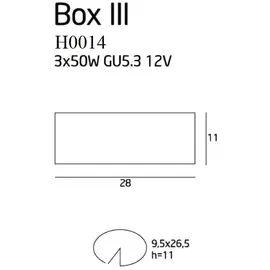 Maxlight box iii h0014 oprawa podtynkowa chrom