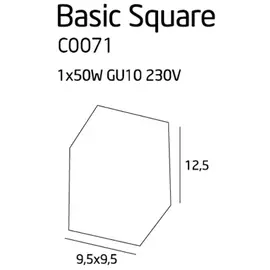 Maxlight basic square black c0071 plafon czarny