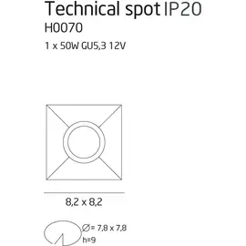 Maxlight technical spot h0070 oprawa podtynkowa