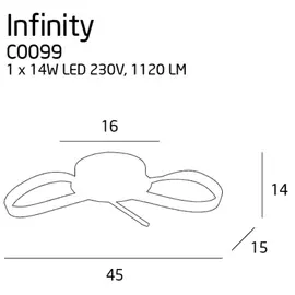 Maxlight  infinity c0099 plafon chrom