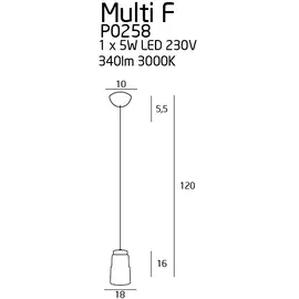 Multi f p0258 lampa wisząca