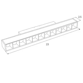 Maxlight magnetic m0004d lampa magnetyczna liniowa system dali 12w 666lm 3000k