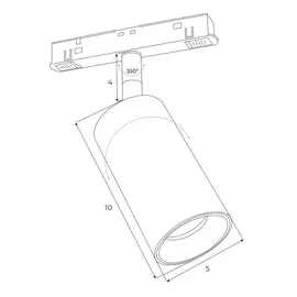 Maxlight magnetic m0009n reflektor magnetyczny system on/off 12w 664lm 3000k