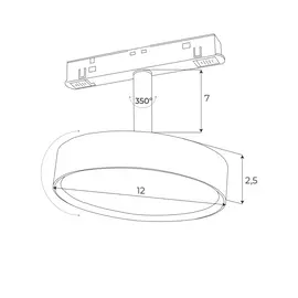 Maxlight magnetic m0014n reflektor magnetyczny system on/off 11,5w 855lm 3000k