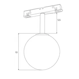 Maxlight magnetic m0016n lampa magnetyczna system on/off 6w 525lm 3000k