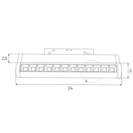 Maxlight magnetic m0019n lampa liniowa magnetyczna system on/off 12w 741lm 3000k