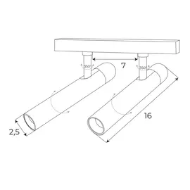 Maxlight magnetic m0020d reflektor magnetyczny podwójny system dali 10w 666lm 3000k