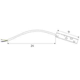 Maxlight magnetic ma0001 zasilanie szyny przy użyciu zasilacza zewnętrznego ma0007
