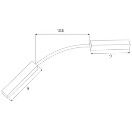 Maxlight magnetic ma0003 łączenie zasilania pomiędzy dwoma szynami gdy użyty jest kątownik