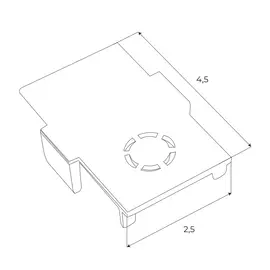 Maxlight magnetic ma0011 zaślepka końcowa czarna do szyn wpuszczanych mt0006, mt0007