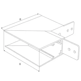 Maxlight magnetic mt0004 kątownik głęboki czarny do użycia przy uskoku na suficie. do szyn mt0001, mt0002