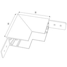 Maxlight magnetic mt0005 kątownik głęboki czarny ściana/sufit. do szyn mt0001, mt0002