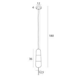 Maxlight mauri 1 p0589 lampa wisząca champagne glass