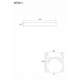 Maxlight magnetic mt0011 szyna magnetyczna płytka natynkowa 1m czarna