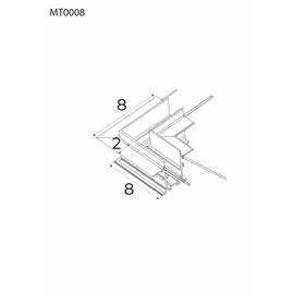 Maxlight magnetic mt0008 kątownik 90° czarny montaż na sufit lub ścianę do szyn mt0006, mt0007