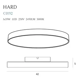 Maxlight hard c0232 lampa sufitowa sterowana z aplikacji tuya
