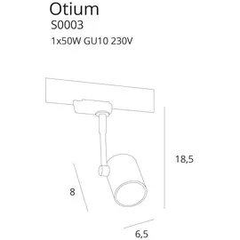 Maxlight otium s0003 oprawa do szynoprzewodu czarna