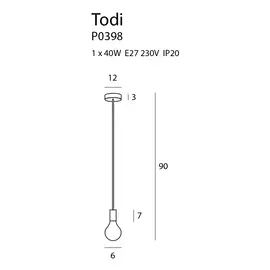 Maxlight todi p0398 lampa wisząca
