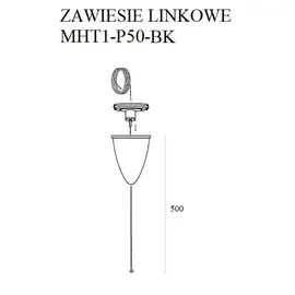 Maxlight zawiesie linkowe 5m czarne mht1-p50-bk