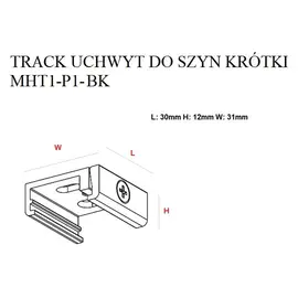 Maxlight uchwyt do szyn krótki biały mht1-p1-wh