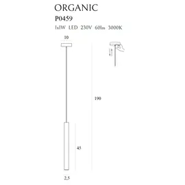 Maxlight organic p0459 lampa wisząca złoto szczotkowane