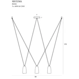 Maxlight sistema p0399 lampa wisząca czarna