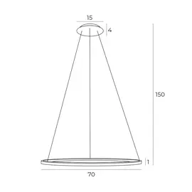 Maxlight p0494 lampa wisząca queen ø 70 cm złoto szczotkowane