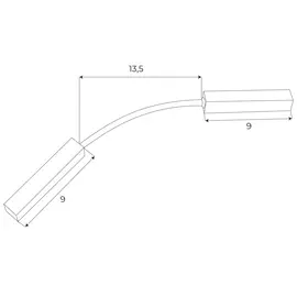 Maxlight magnetic ma0003 łączenie zasilania pomiędzy dwoma szynami gdy użyty jest kątownik