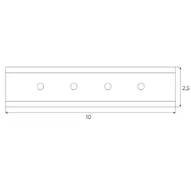 Maxlight magnetic ma0009 adaptor do łączenia szyna + szyna (1 sztuka) mt0001, mt0002, mt0011, mt0012