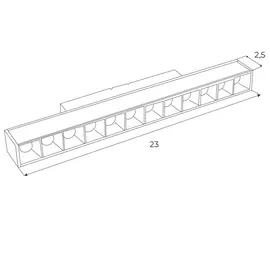 Maxlight magnetic m0004d lampa magnetyczna liniowa system dali 12w 666lm 3000k