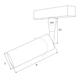 Maxlight magnetic m0008d reflektor magnetyczny system dali 5w 361lm 3000k