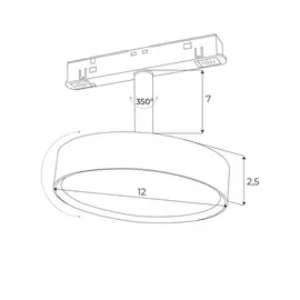 Maxlight magnetic m0014n reflektor magnetyczny  system on/off 11,5w 855lm 3000k