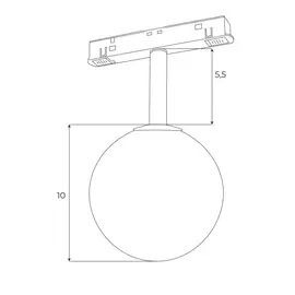 Maxlight magnetic m0016z lampa  magnetyczna system zigbee 6w 525lm 2700/5000k