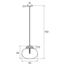 Maxlight p0518 lampa wisząca moonstone amber glass+white marble