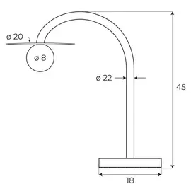 Maxlight t0060 lampa stołowa enigma czerwona