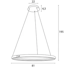 Maxlight p0557 lampa wisząca qled z pilotem