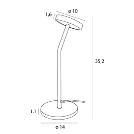 Maxlight t0061 lampa stołowa ibiza czarna