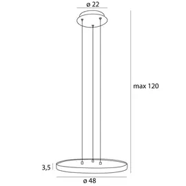 Maxlight p0556 lampa wisząca vik 50cm