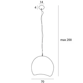 Maxlight p0534 lampa wisząca pierre 70cm biała