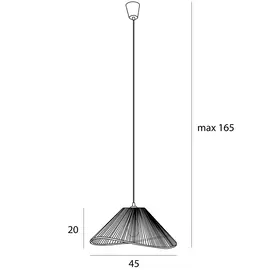 Maxlight p0579 lampa wisząca amalfi i black