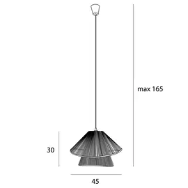 Maxlight p0580 lampa wisząca amalfi ii black