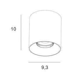 Maxlight c0281d lampa sufitowa bigfix czarna 16w